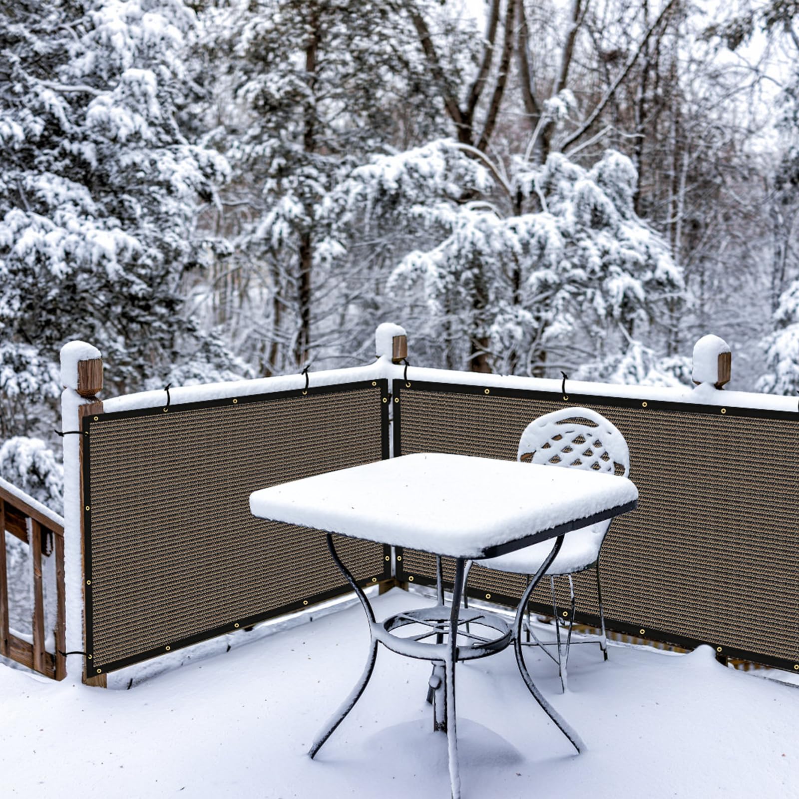 View of UPGRADE Balcony Privacy Screen used as a deck shield