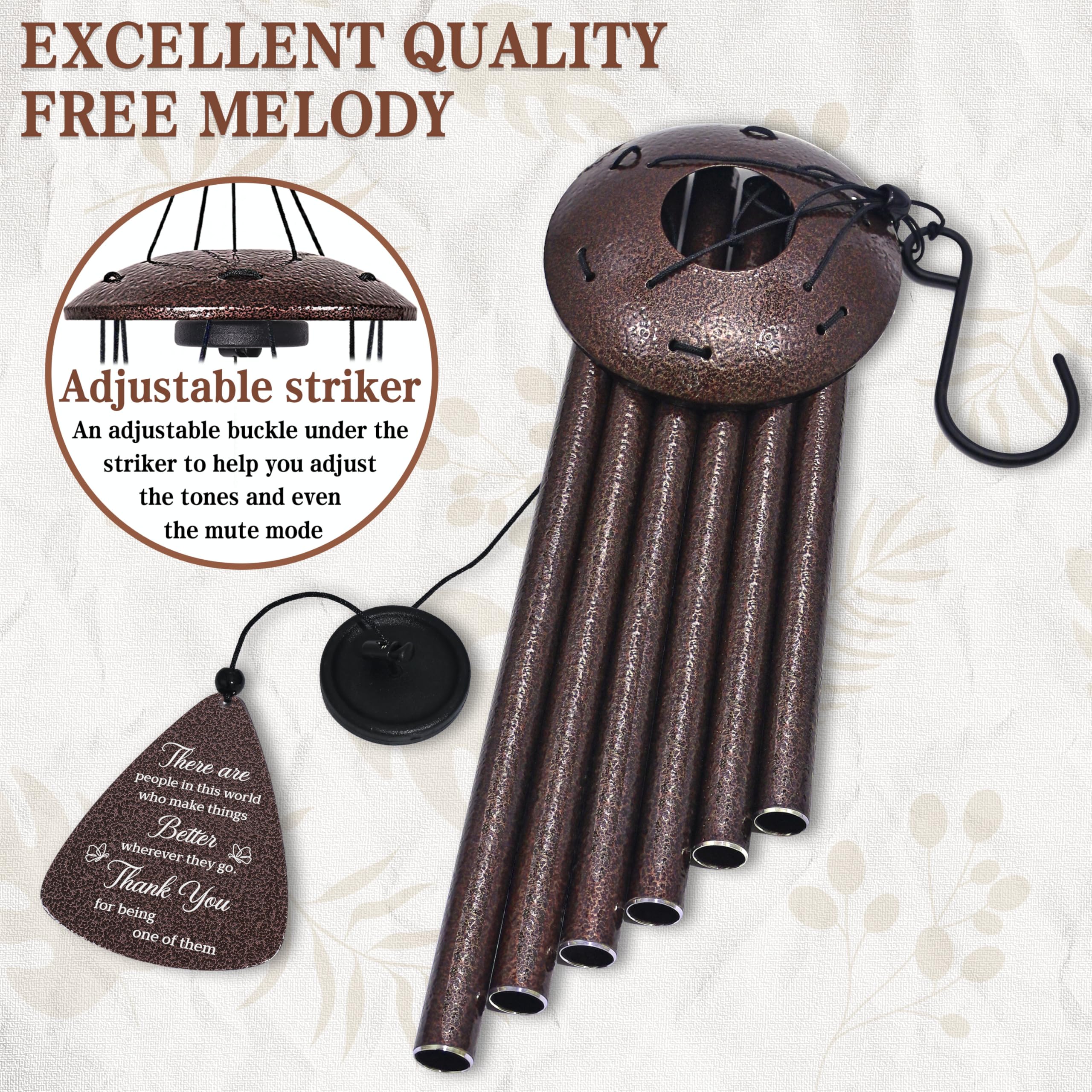 vifoew wind chime in a relaxing garden setting