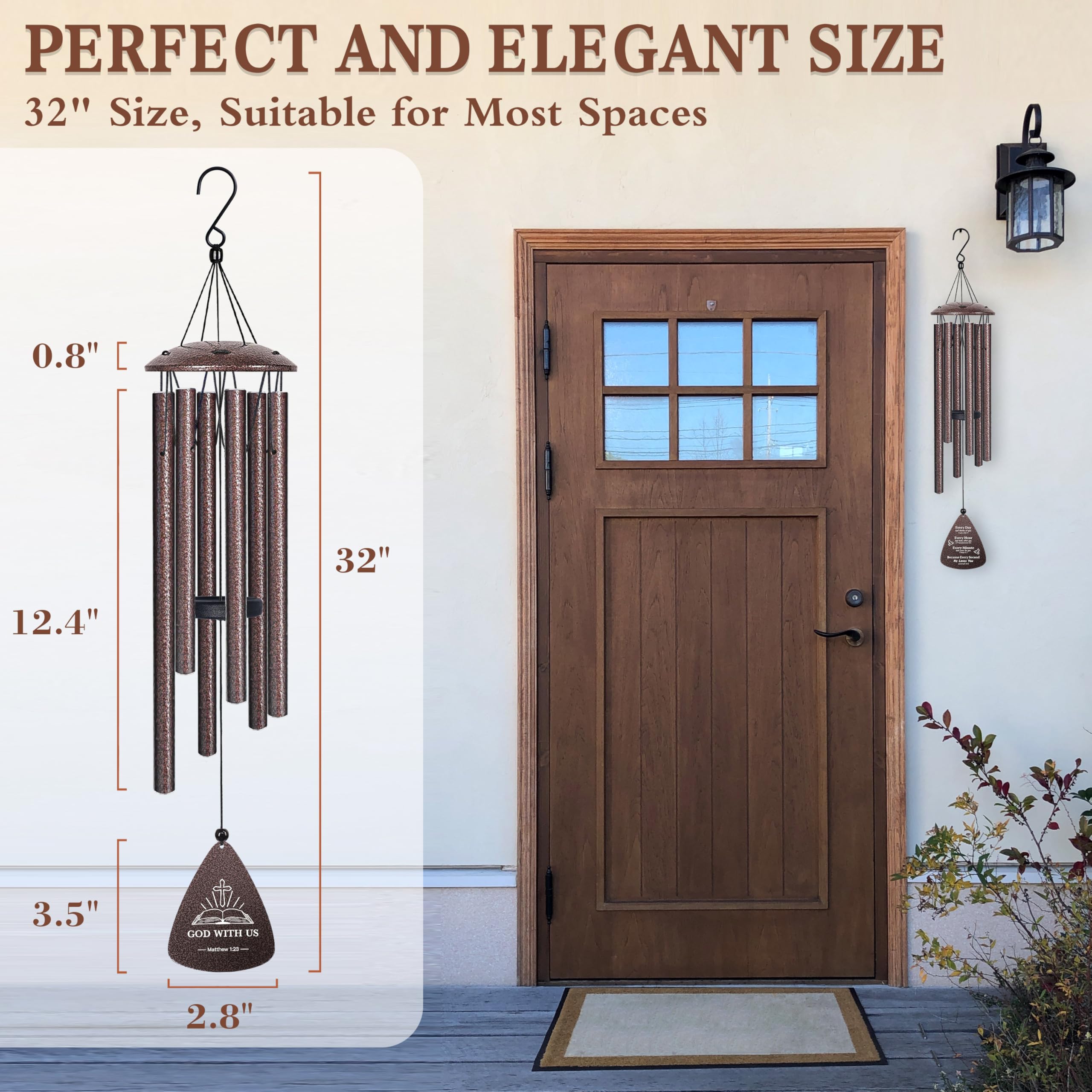 vifoew wind chimes showcasing adjustable striker