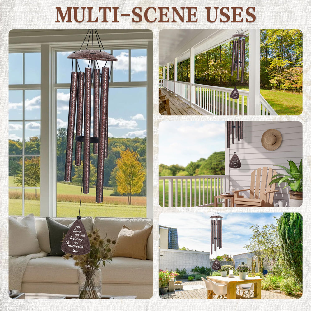 vifoew wind chimes with kraft envelope and card