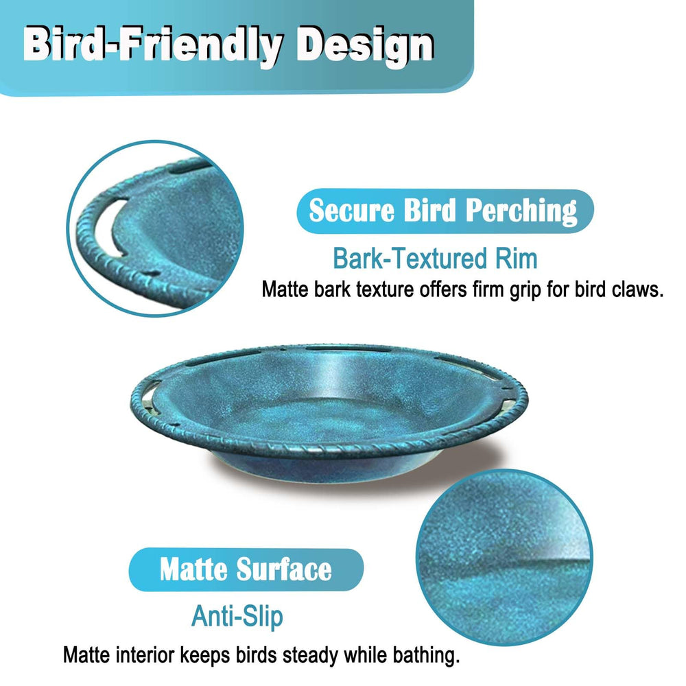 VIHSIPR Hanging Bird Bath in a garden setting
