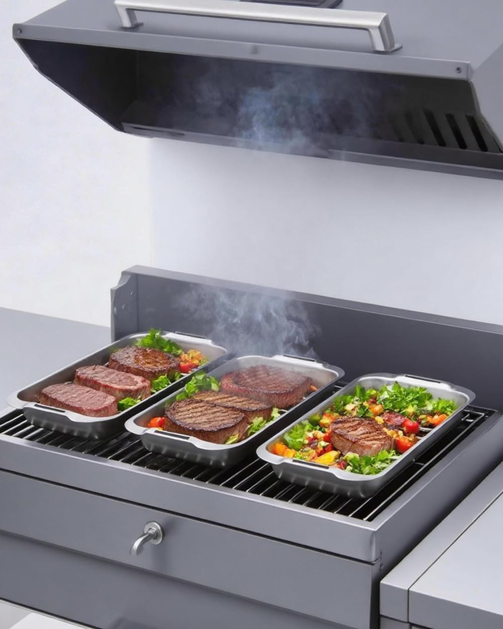 VIKEYHOME grill prep trays included in the system
