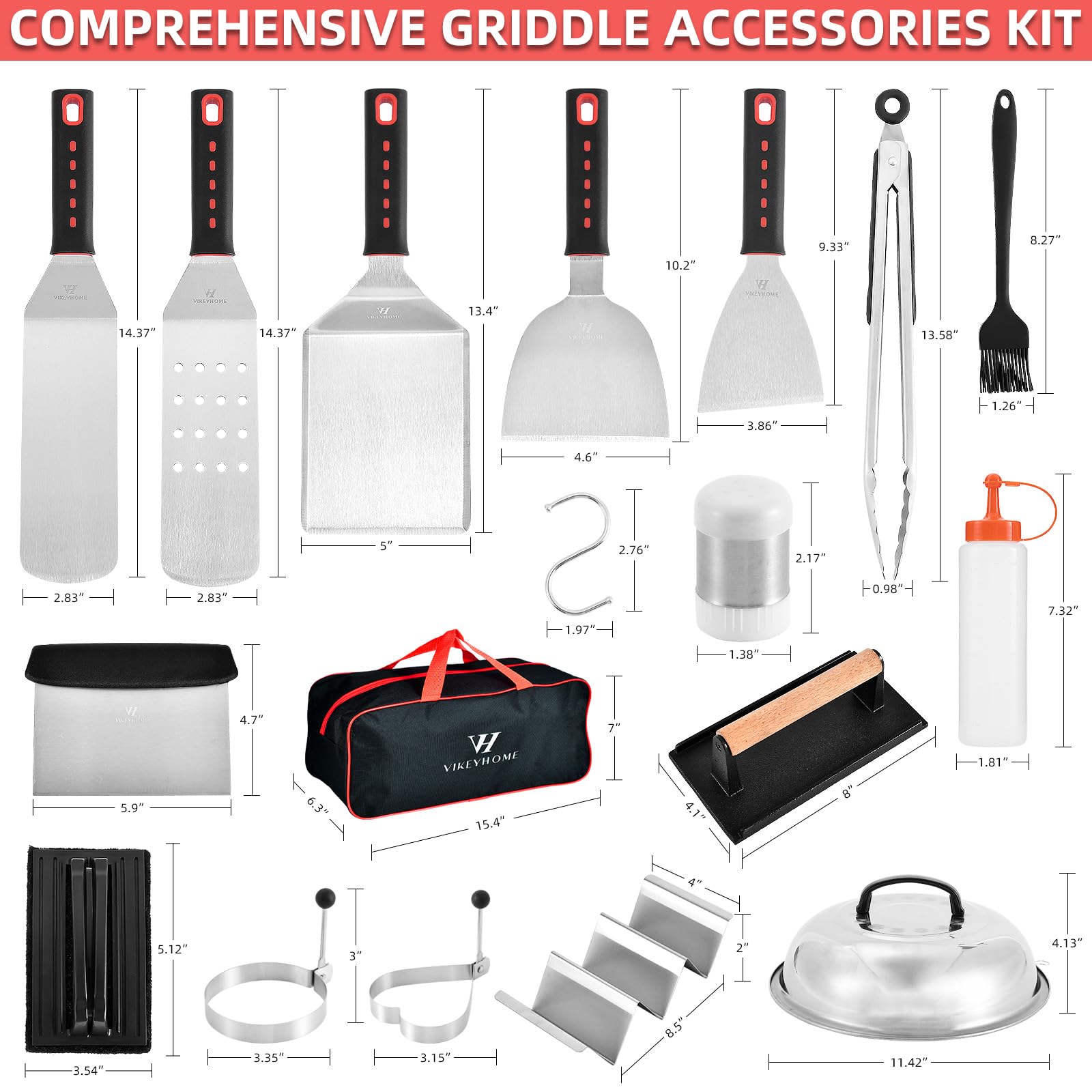 VIKEYHOME grilling accessories displayed on patio