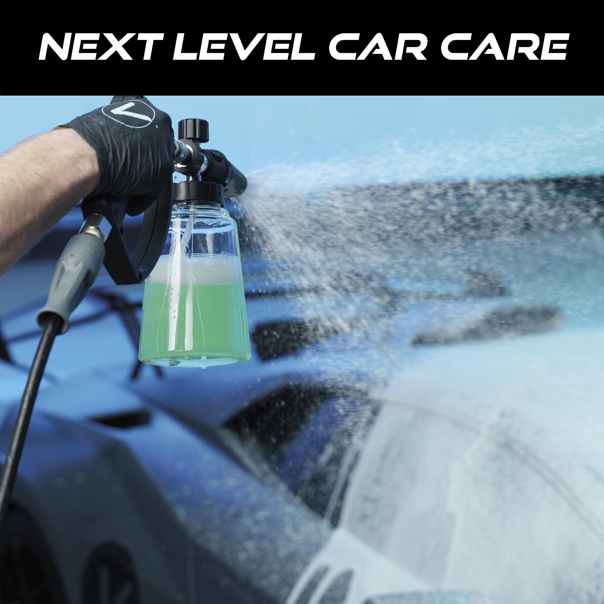 VIKING Foam Cannon side view showing adjustable spray pattern
