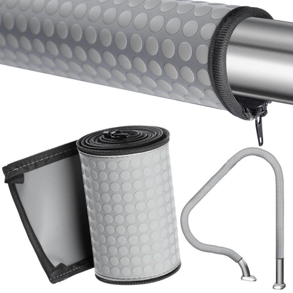 Vincreem 6 ft pool handrail cover in gray, front view