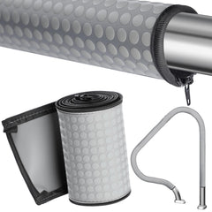 Vincreem 6 ft pool handrail cover in gray, front view