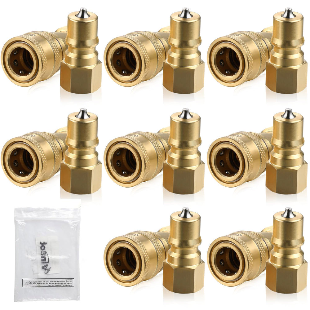 Vinsot 1/4 inch Quick Disconnect Coupler Valve Set, front view