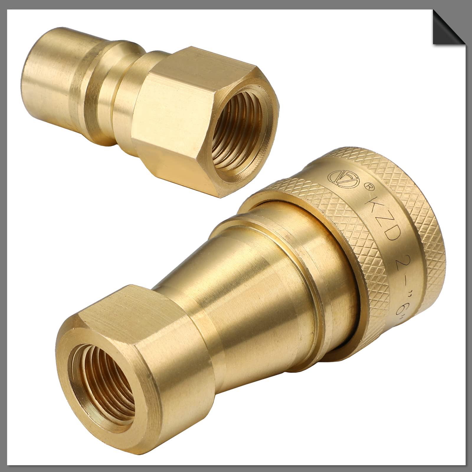 Vinsot Quick Disconnect Coupler Valve Set in use with pressure washer