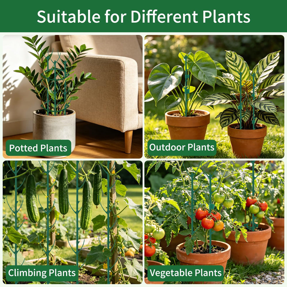 Vintrex plant supports arranged in a garden setting