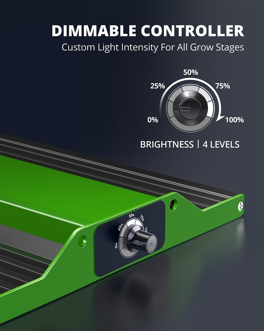 VIPARSPECTRA grow light with stainless steel hooks