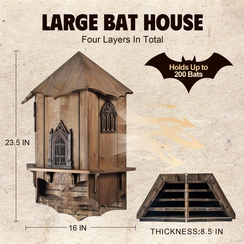VIREESR bat house installation in a garden setting