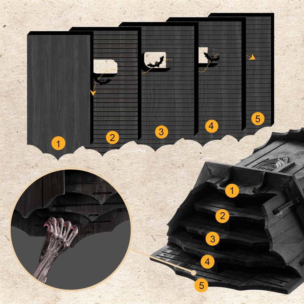 VIREESR Bat House interior showing four chambers