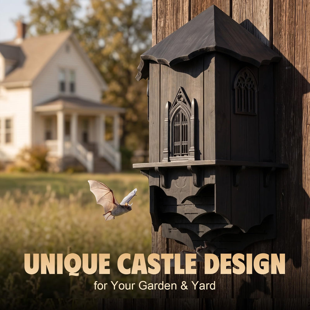 VIREESR Bat House placed in a garden setting