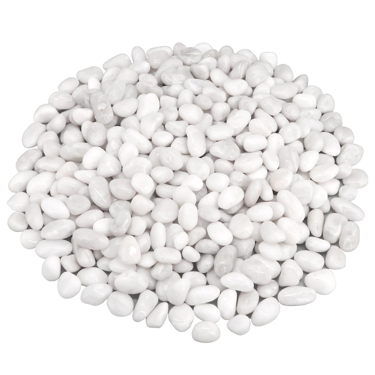 Virekm 10 lbs natural decorative stones in white