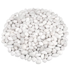 Virekm 10 lbs natural decorative stones in white