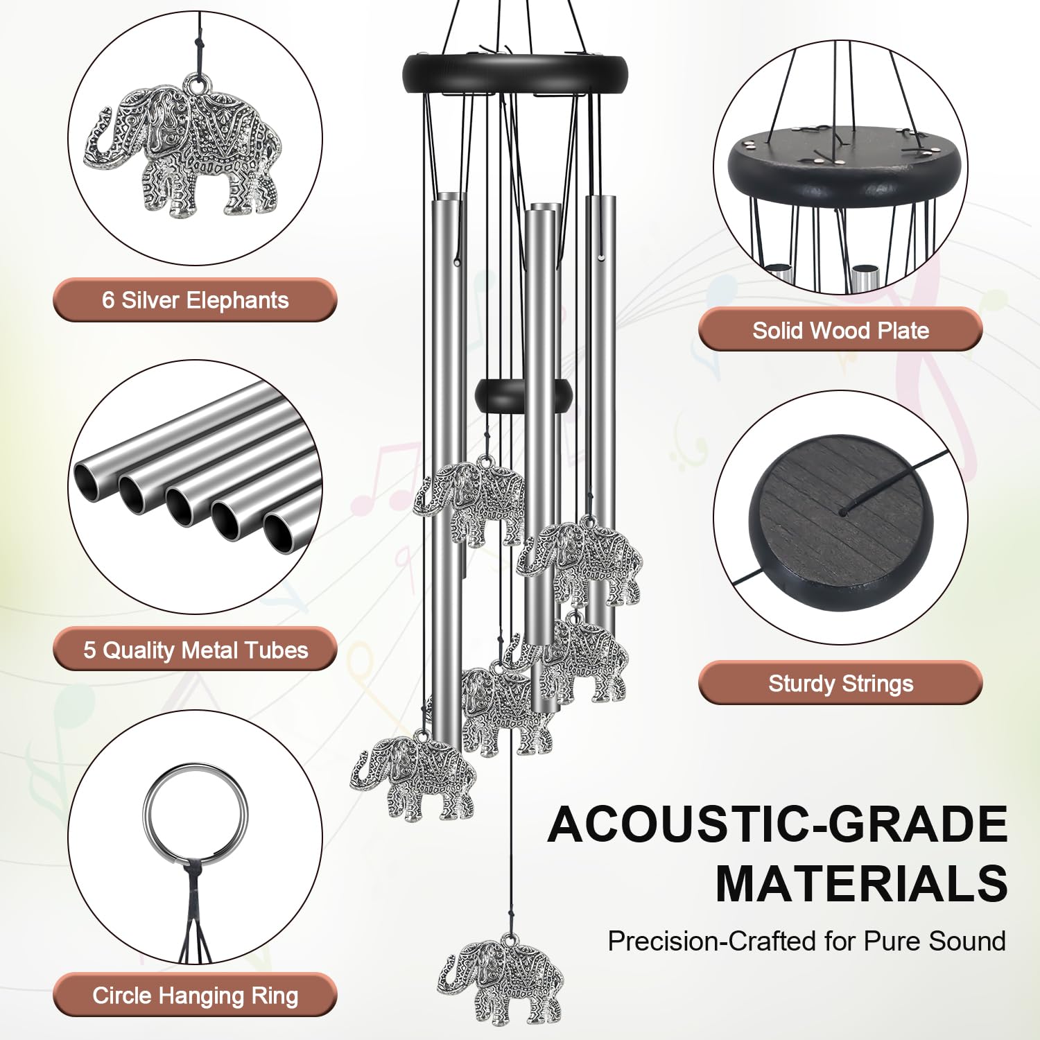 Virekm wind chime hanging in an outdoor setting