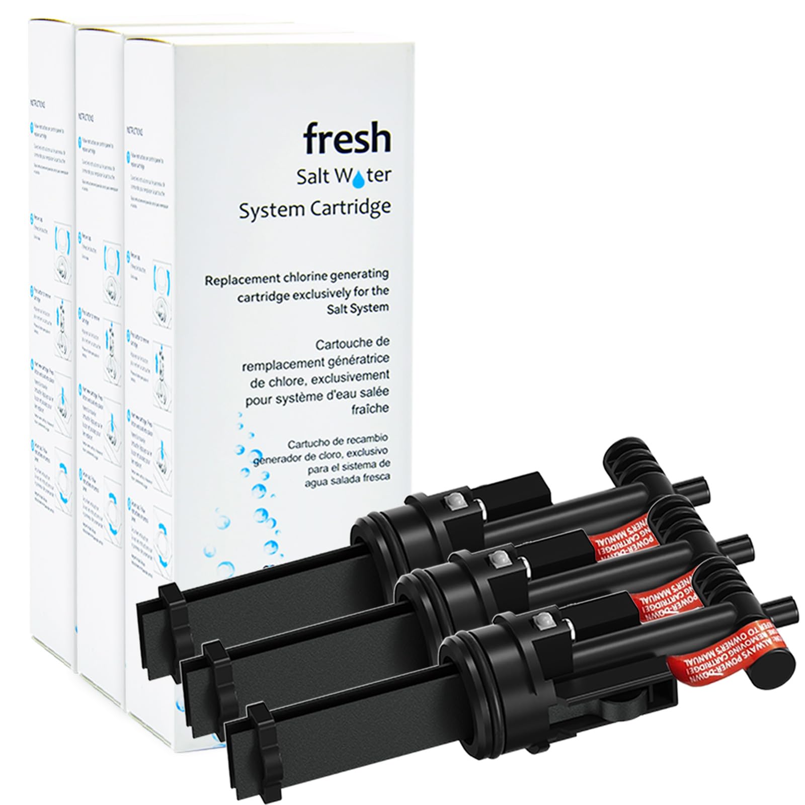 Virellionixis salt water chlorination cartridge 3-pack front view