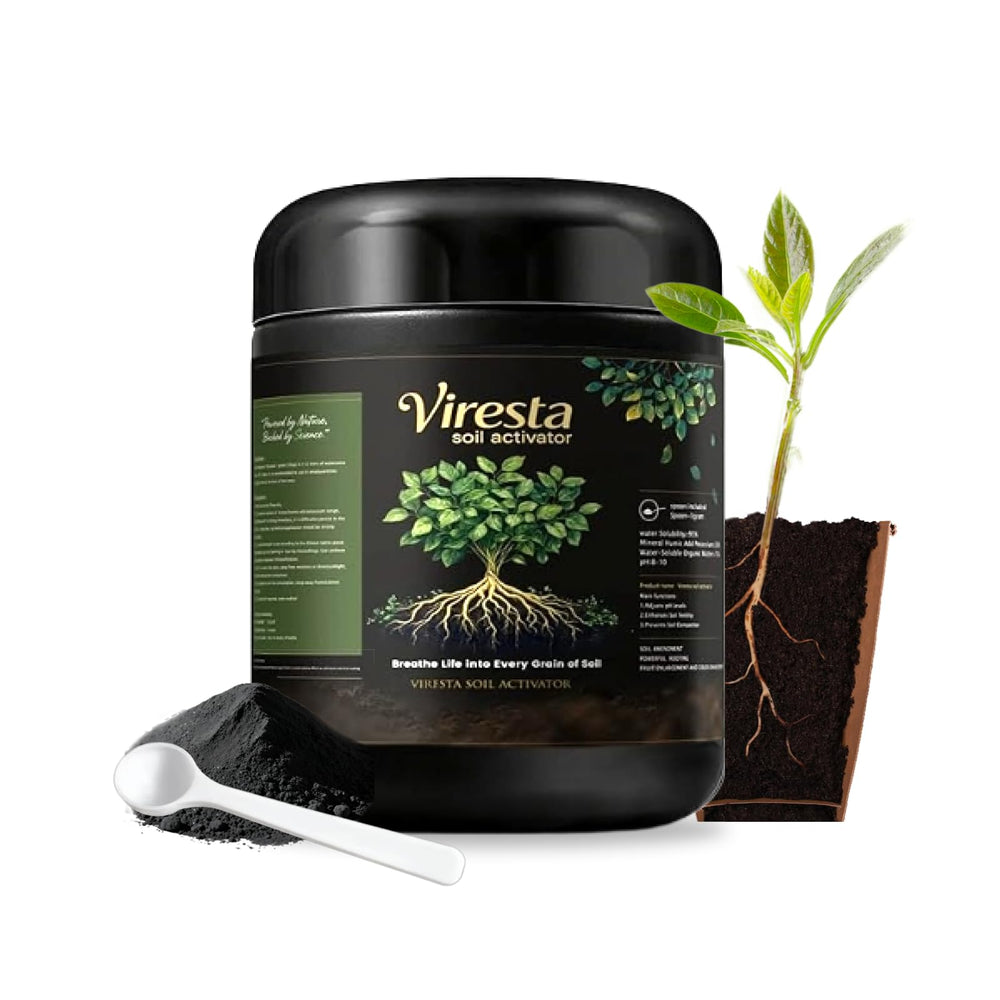 VIRESTA Soil Activator 13.8oz front view with packaging