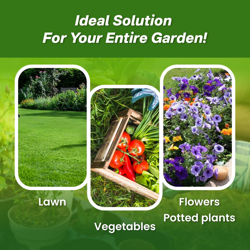 VIRESTA Soil Activator 13.8oz in a garden setting with plants