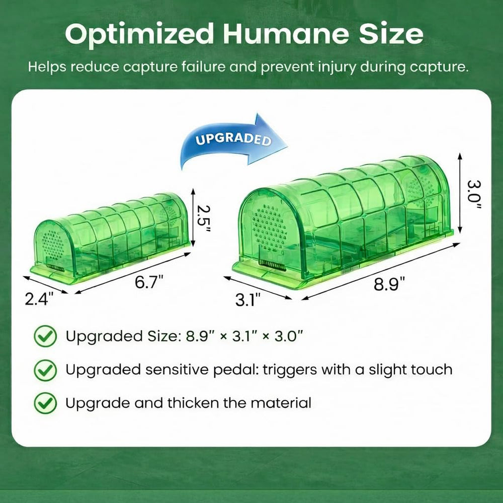 VisidgeB2C humane mouse trap in outdoor setting