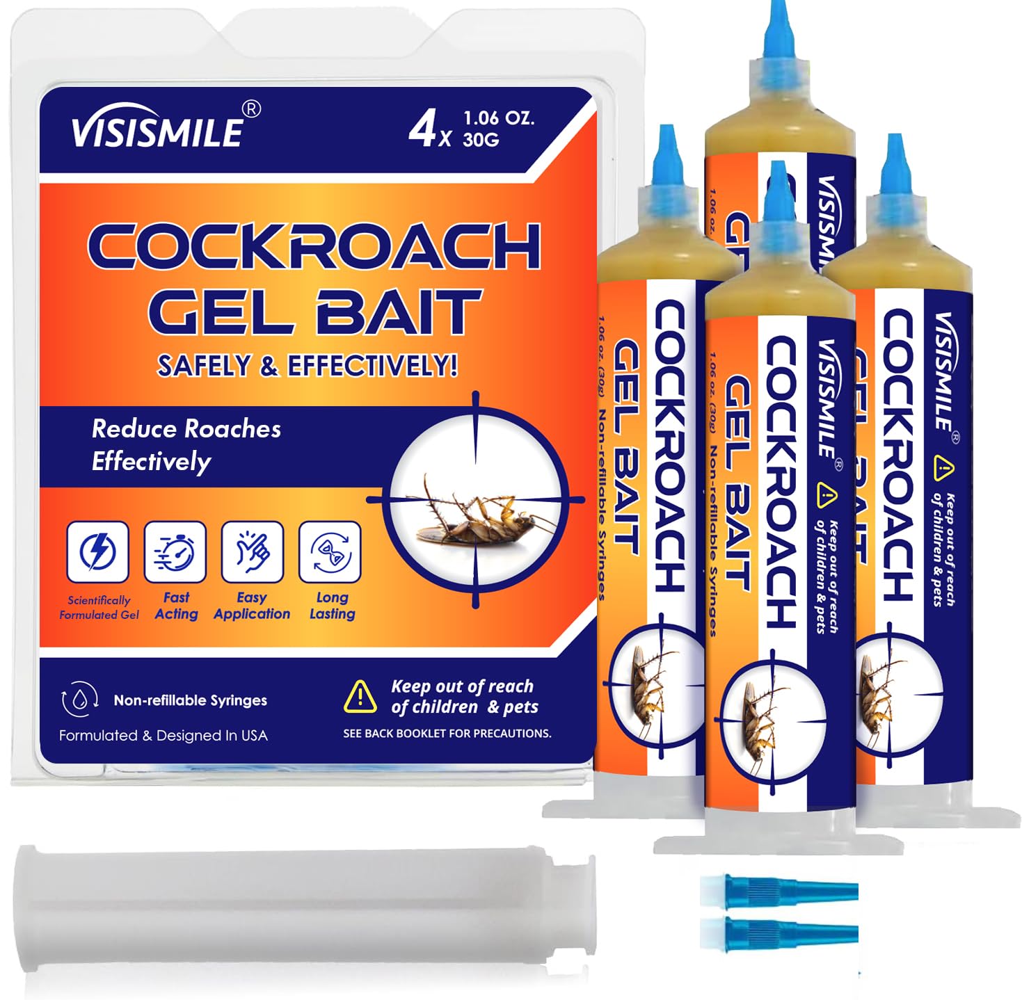 Visismile Roach Gel Bait 4 Fl Oz front view packaging