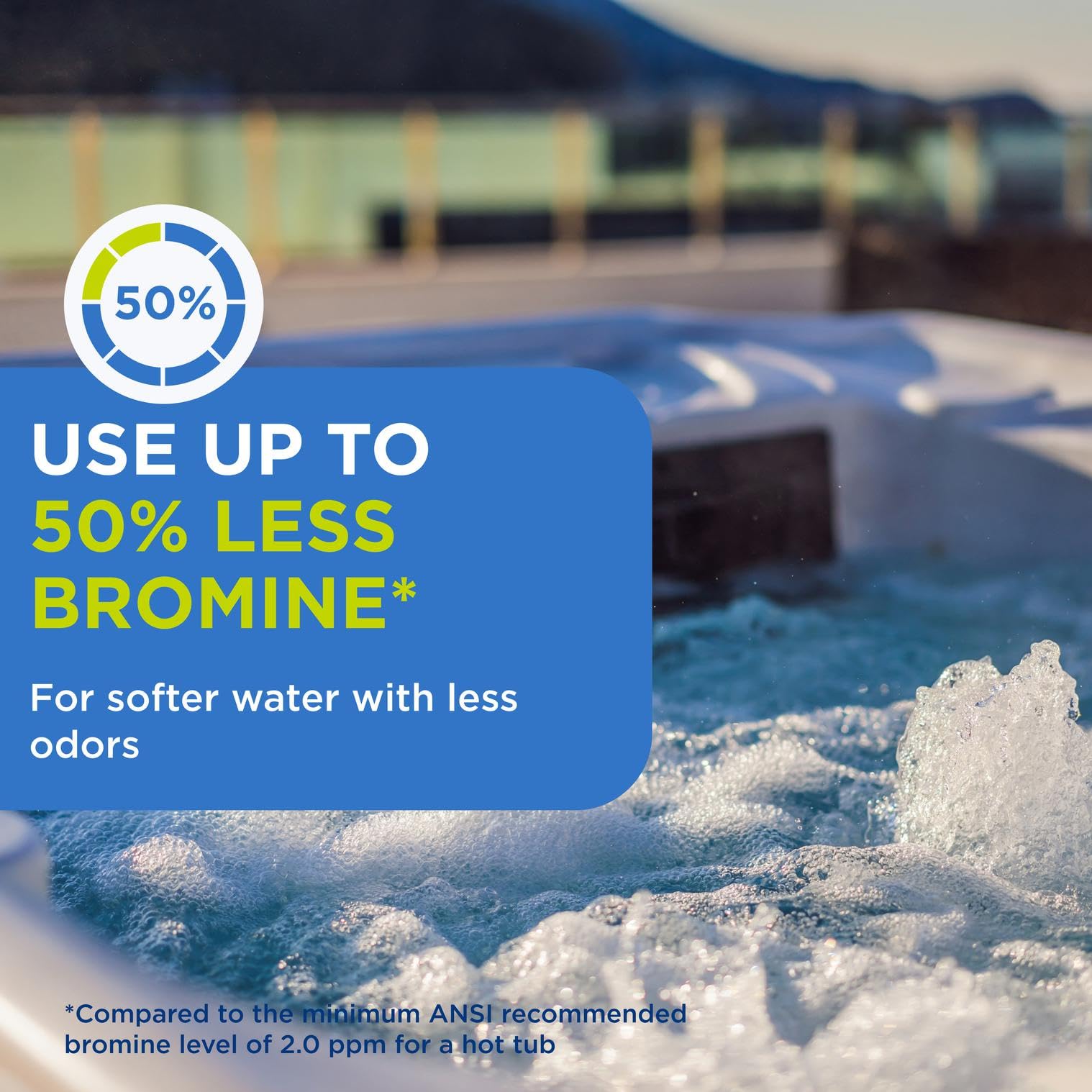 Visual of clean water in hot tub using FROG Serene system