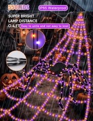 VITI Halloween lights with smart timer function displayed outdoors