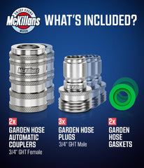 Viton washers included in McKillans automatic quick connect kit