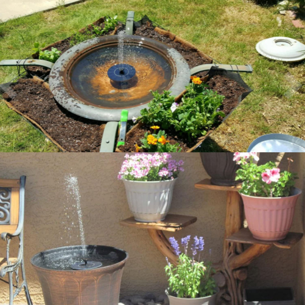 VIVII Solar Fountain Pump showing water height adjustment