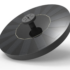VIVII Solar Fountain Pump with black solar panel and nozzles