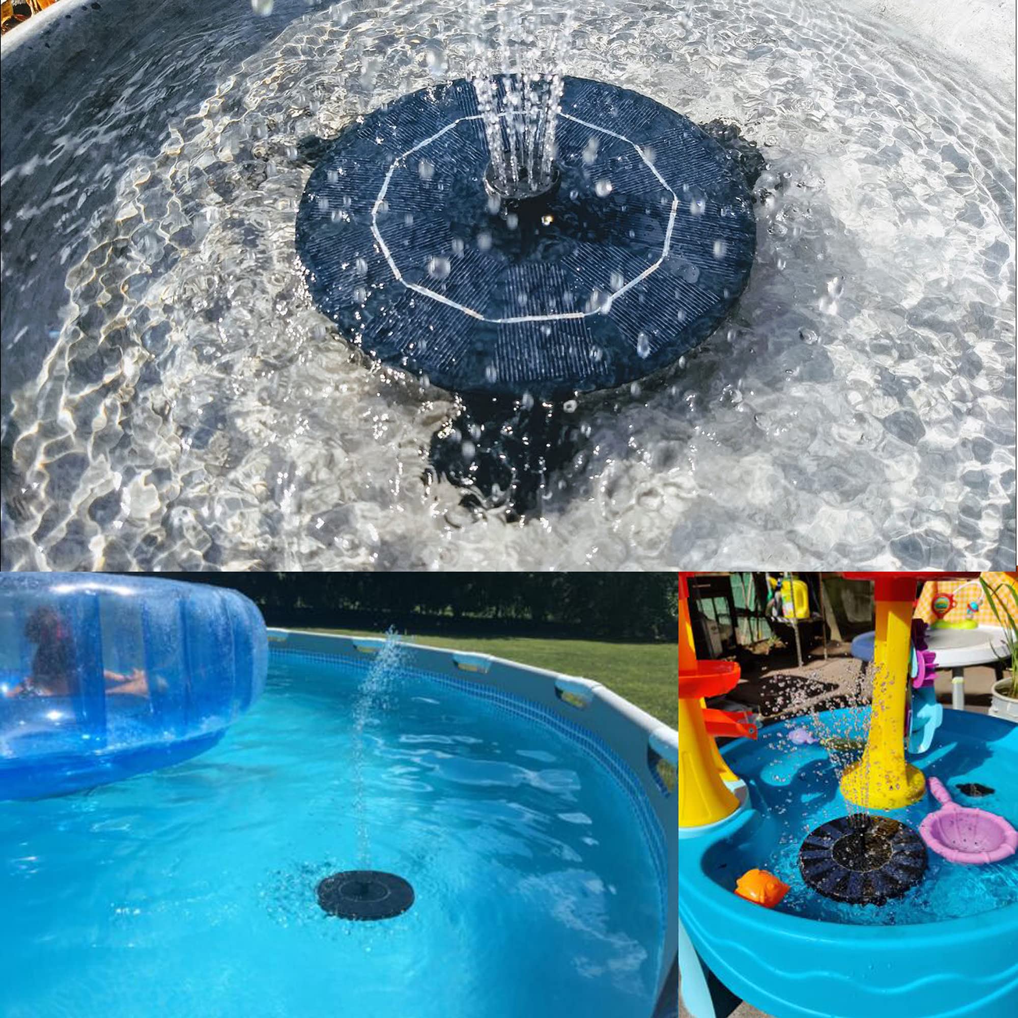 VIVII Solar Fountain Pump with sunlight exposure