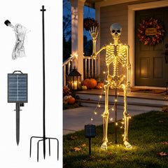 Vivinova Halloween Skeleton Stand Kit with solar string lights