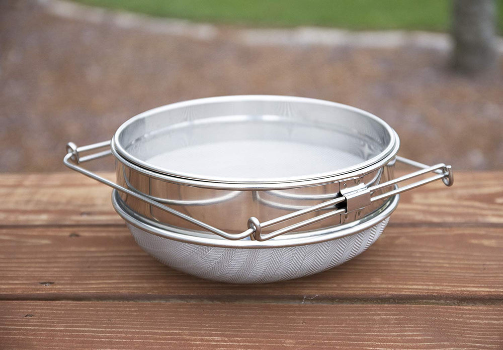 VIVO honey strainer in use during honey processing
