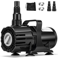 VIVOHOME 100W Pond Pump front view with adjustable flow knob