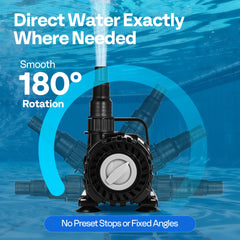 VIVOHOME 100W Pond Pump in a garden pond setup