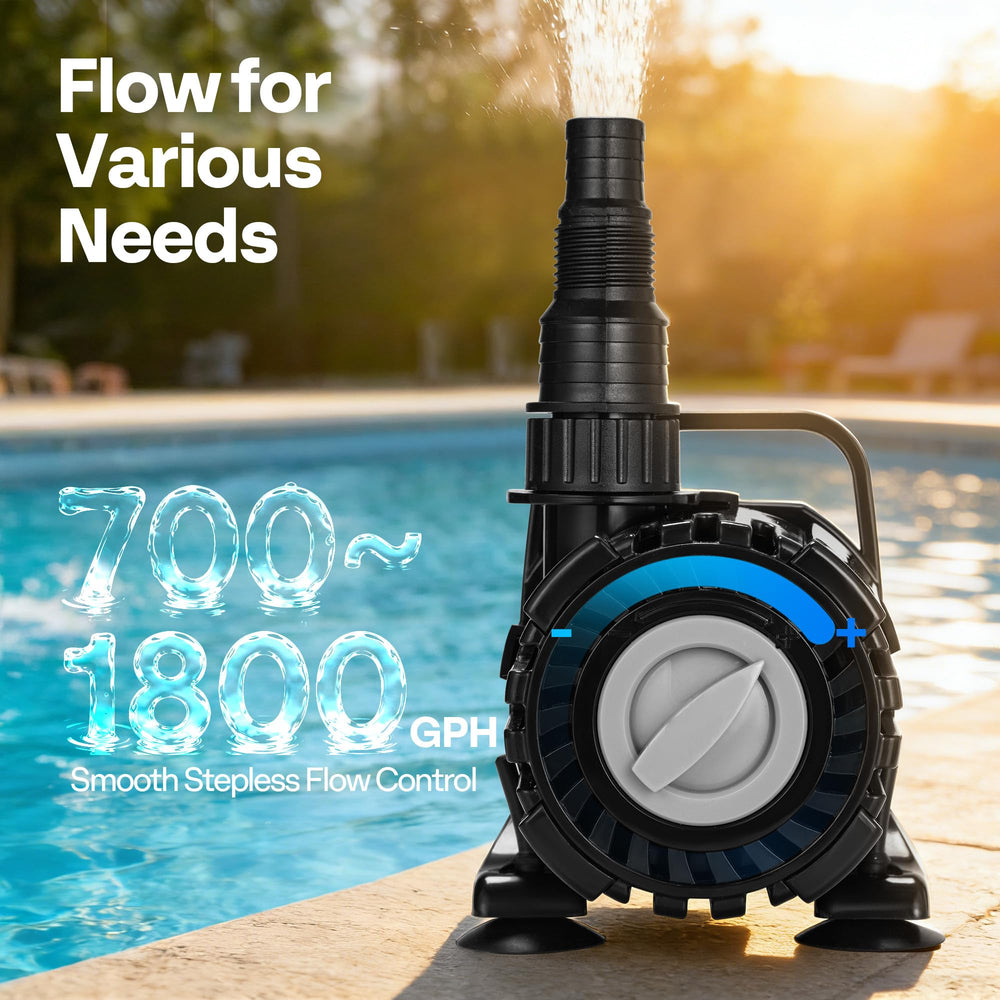 VIVOHOME 100W Pond Pump with 180-degree rotatable nozzle
