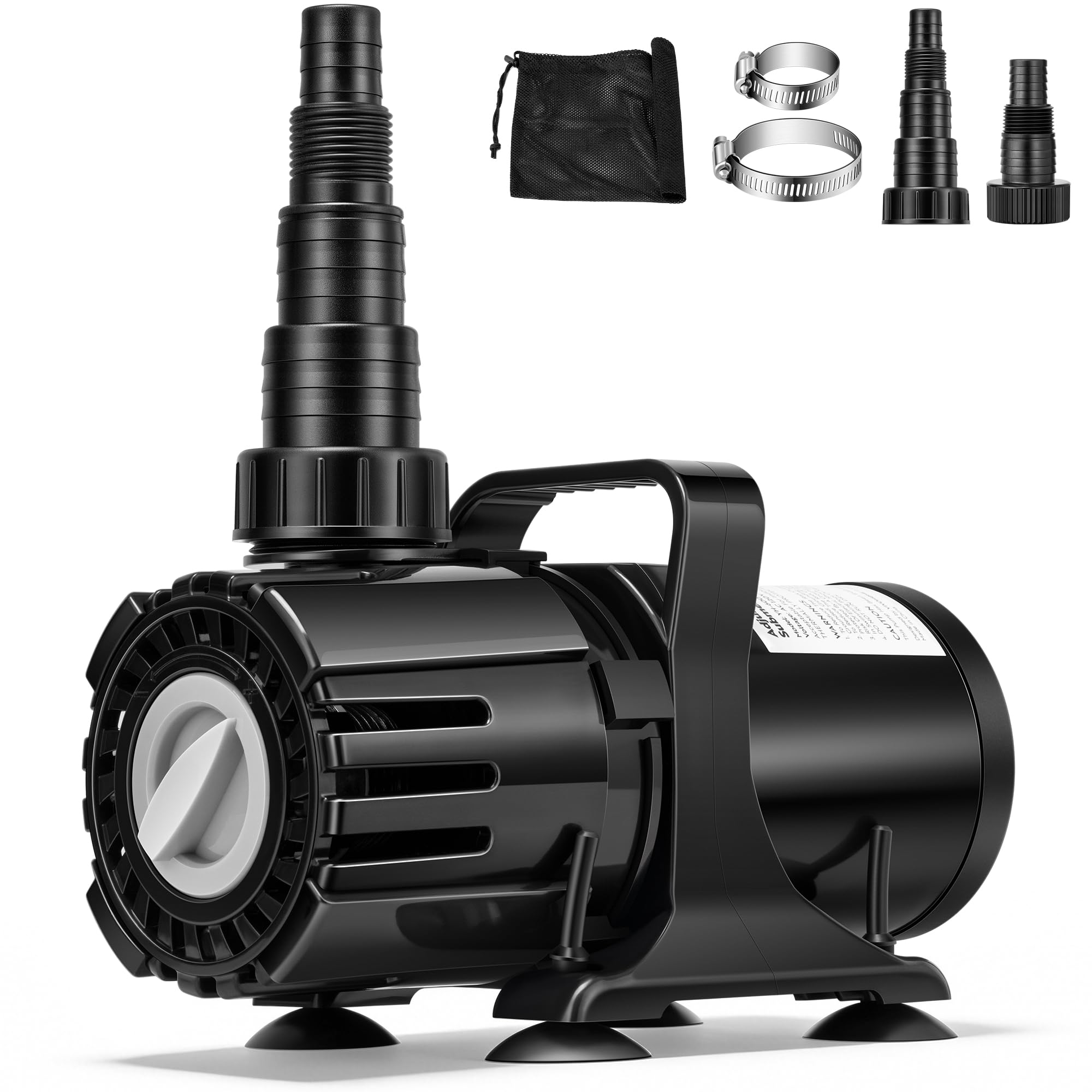 VIVOHOME 120W Pond Pump front view with two nozzles