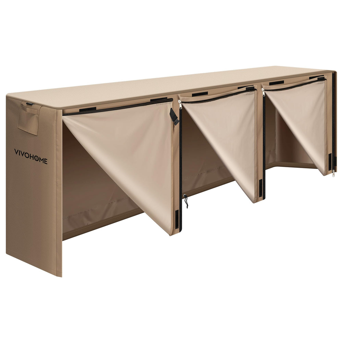 VIVOHOME 12ft waterproof firewood log rack cover in brown