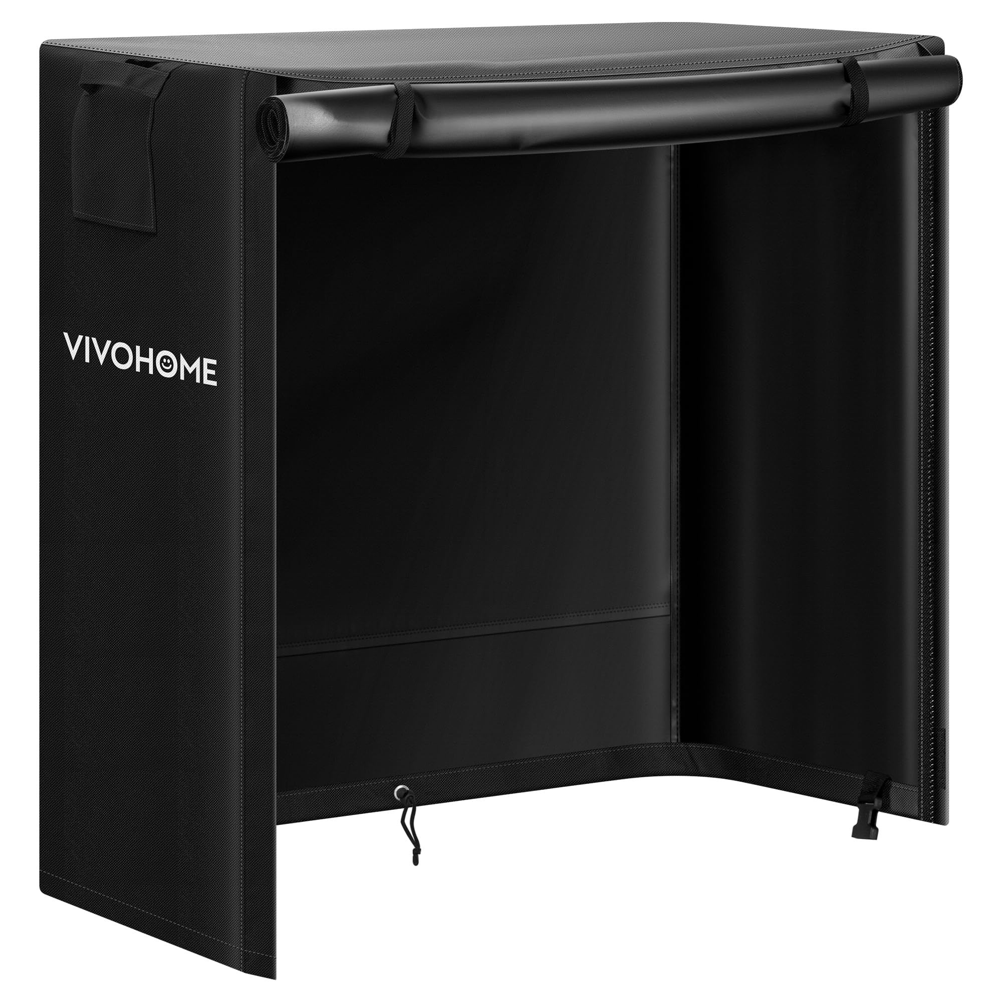 VIVOHOME 3ft black log rack cover front view