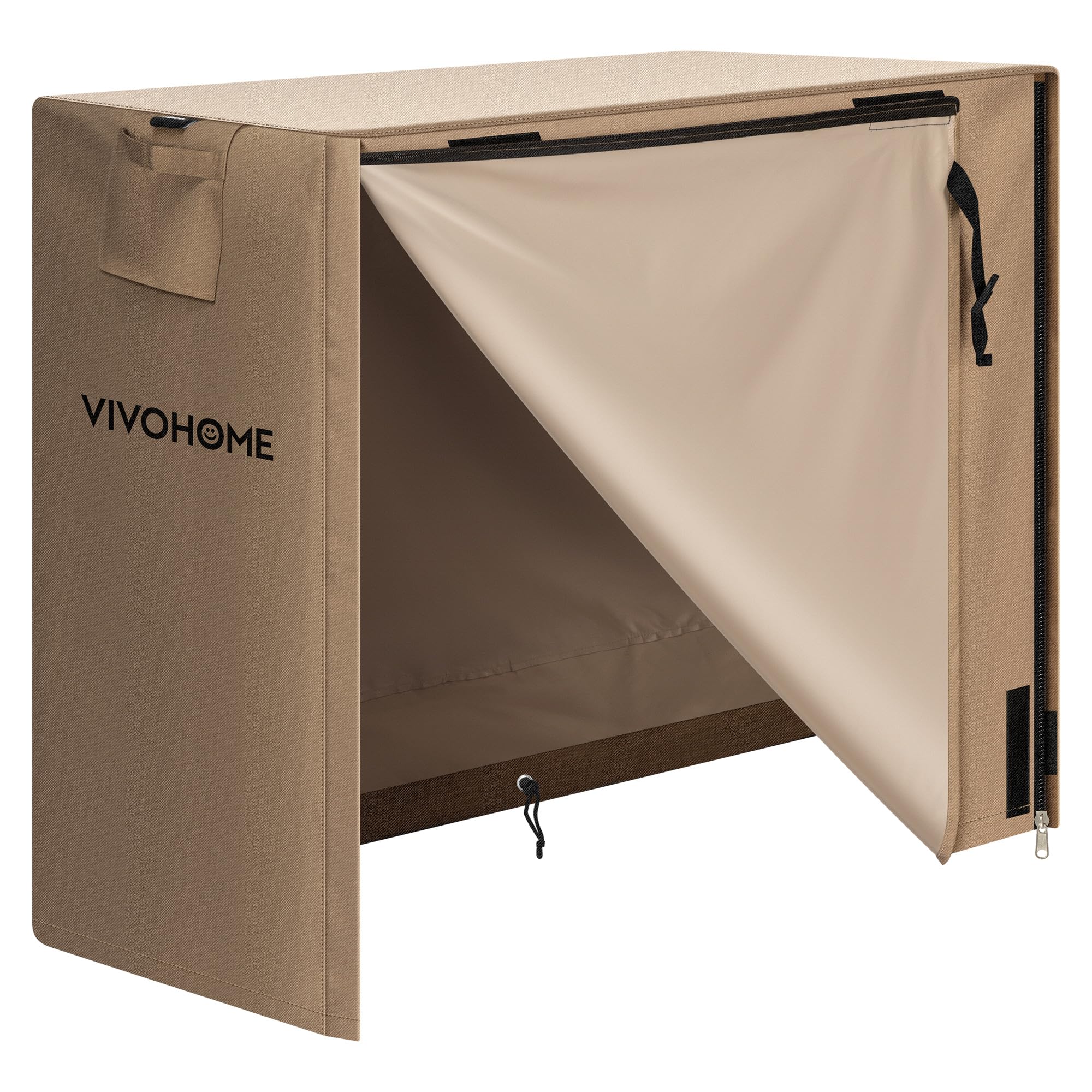 VIVOHOME 4ft waterproof firewood log rack cover in brown