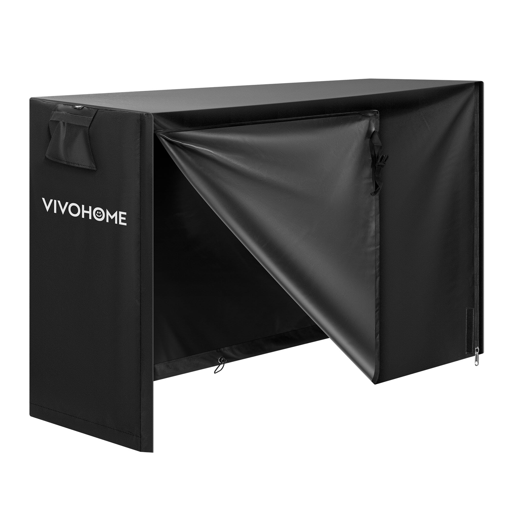 VIVOHOME 5ft waterproof firewood log rack cover in black