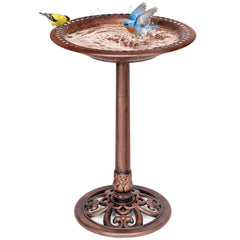 VIVOHOME Bird Bath Antique Bronze front view
