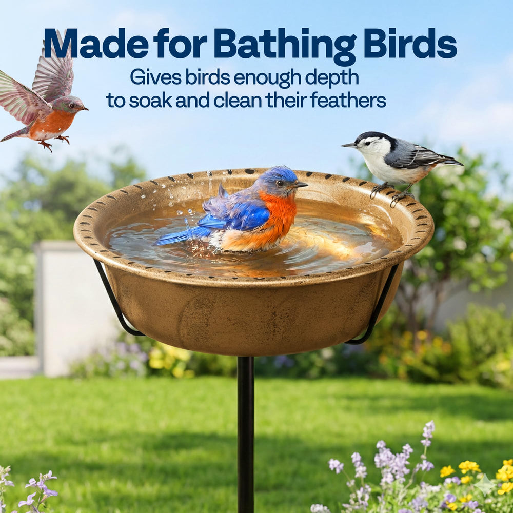 VIVOHOME Bird Bath assembly instructions illustration