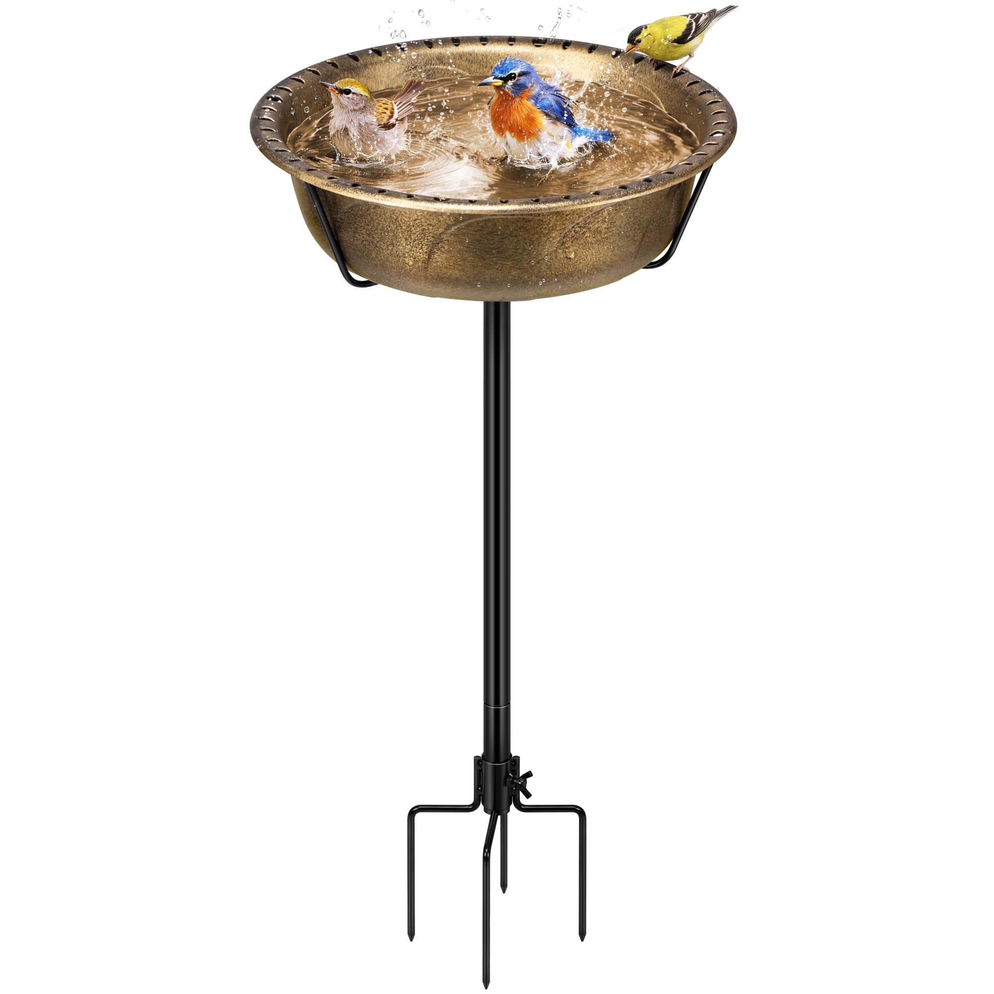 VIVOHOME Bird Bath copper model front view with detachable bowl