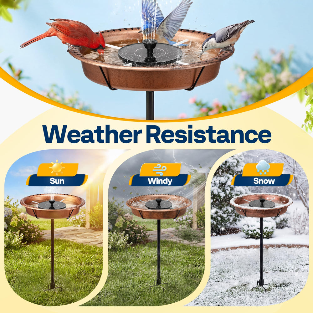 VIVOHOME Bird Bath set up in a garden setting