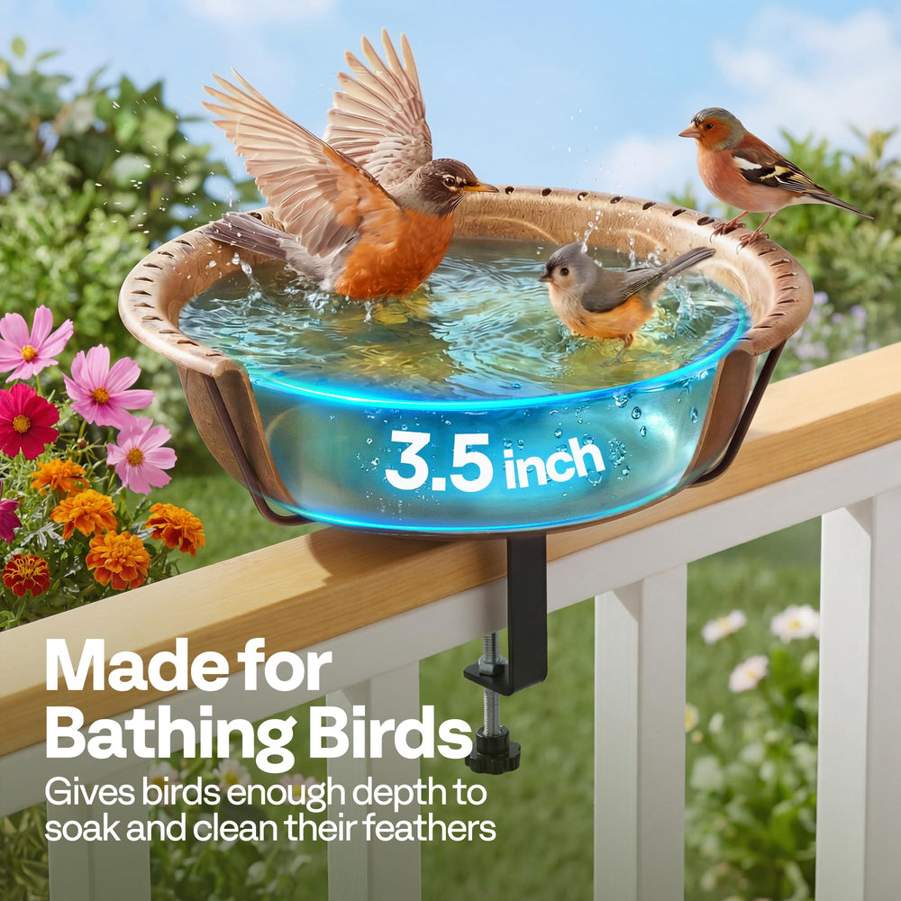 VIVOHOME bird bath showcasing its antique bronze finish