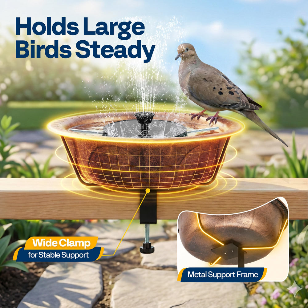 VIVOHOME bird bath showing water spray features