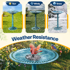 VIVOHOME Bird Bath with birds enjoying the water