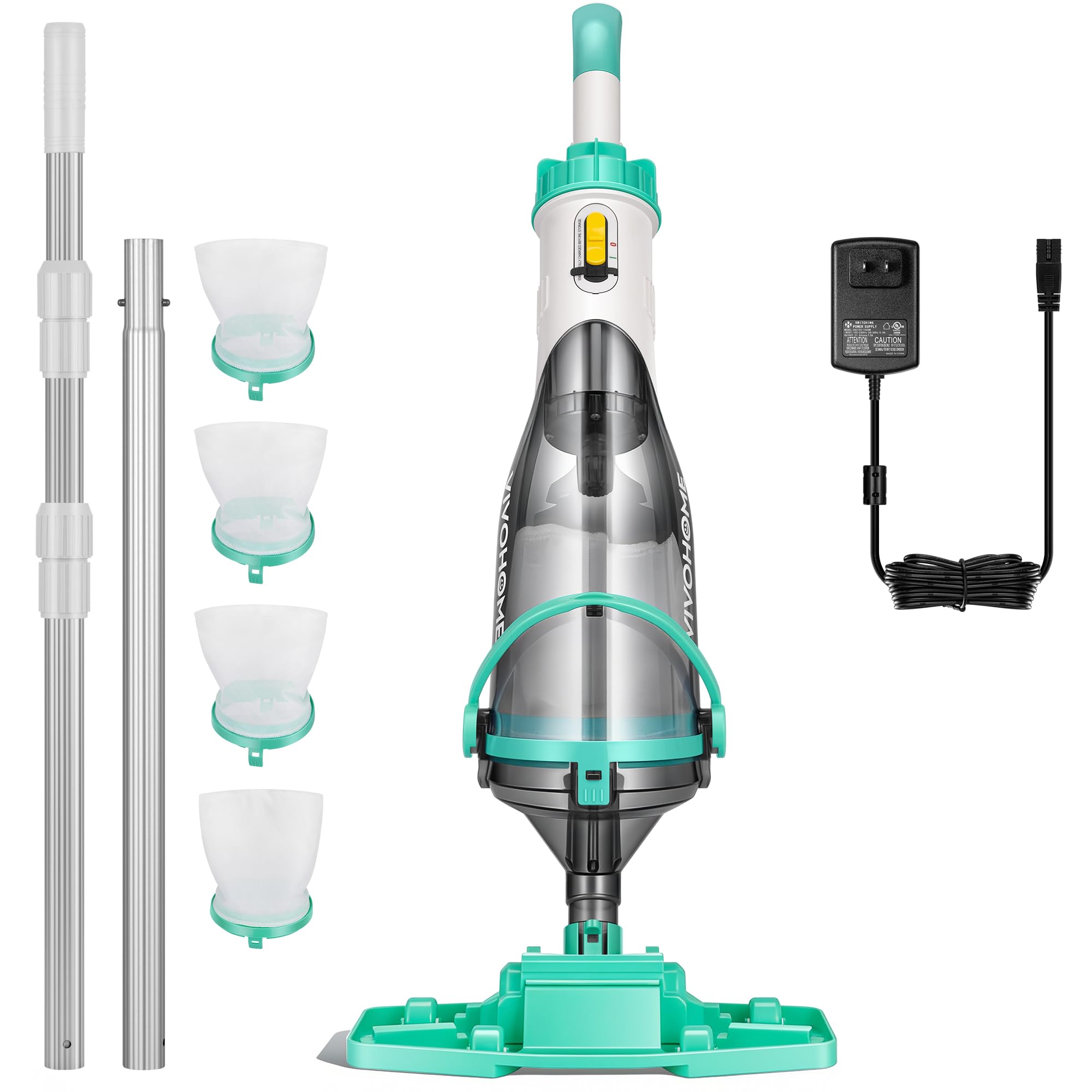 VIVOHOME Handheld Pool Vacuum front view with suction head