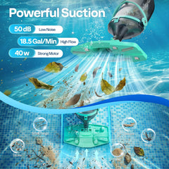 VIVOHOME Handheld Pool Vacuum in use cleaning pool steps